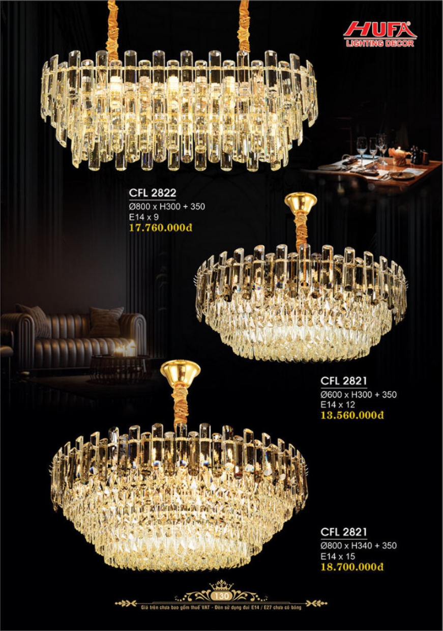 Bảng giá đèn trang trí HUFA